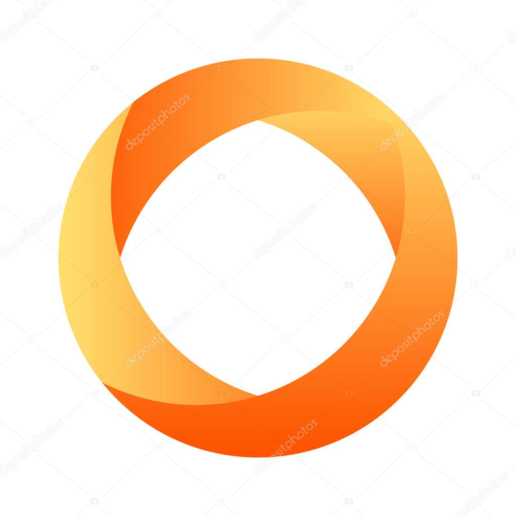 Circular abstract graphic. Segmented circle icon, design. Cyclical spiral, swirl, twirl graphic - stock vector illustration, clip-art graphics