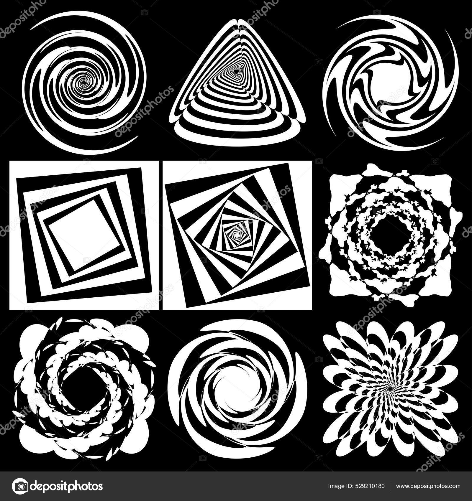 Elemento Abstracto Art Óptica Arte Visual Ilustración Elementos Artísticos  Ilustración Vector de stock #529210180 de ©vectorguy, image size:1600x1700