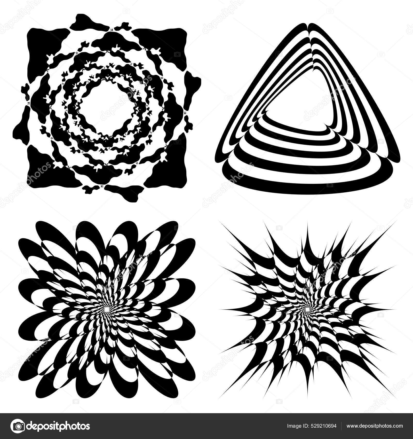 Elemento Abstracto Art Óptica Arte Visual Ilustración Elementos Artísticos  Ilustración Vector de stock #529210694 de ©vectorguy, image size:1600x1700