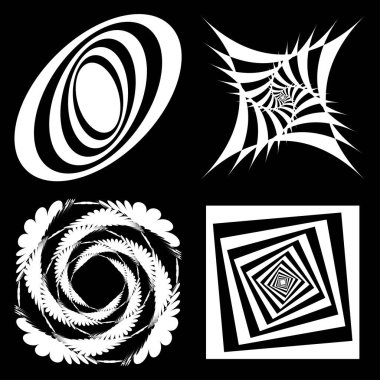 Soyut operasyon sanatı öğesi. Optik, görsel sanat, sanatsal element illüstrasyonu - stok vektör illüstrasyonu, klip sanatları grafikleri