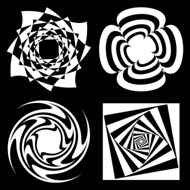 Soyut operasyon sanatı öğesi. Optik, görsel sanat, sanatsal element illüstrasyonu - stok vektör illüstrasyonu, klip sanatları grafikleri