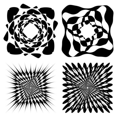 Soyut operasyon sanatı öğesi. Optik, görsel sanat, sanatsal element illüstrasyonu - stok vektör illüstrasyonu, klip sanatları grafikleri