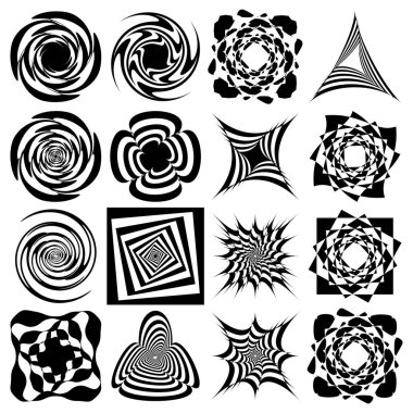 Soyut operasyon sanatı öğesi. Optik, görsel sanat, sanatsal element illüstrasyonu - stok vektör illüstrasyonu, klip sanatları grafikleri