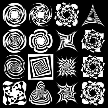 Soyut operasyon sanatı öğesi. Optik, görsel sanat, sanatsal element illüstrasyonu - stok vektör illüstrasyonu, klip sanatları grafikleri