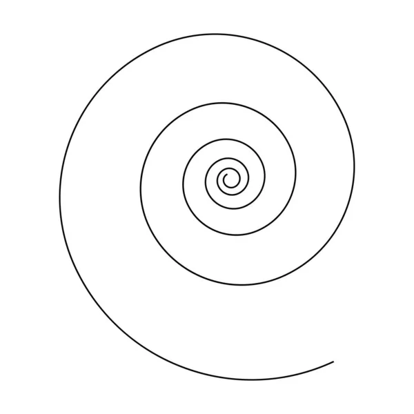 Spirale Wirbel Wirbel Volutes Gestaltungselement Mit Dünnen Linien Kreisförmiges Gekrümmtes — Stockvektor