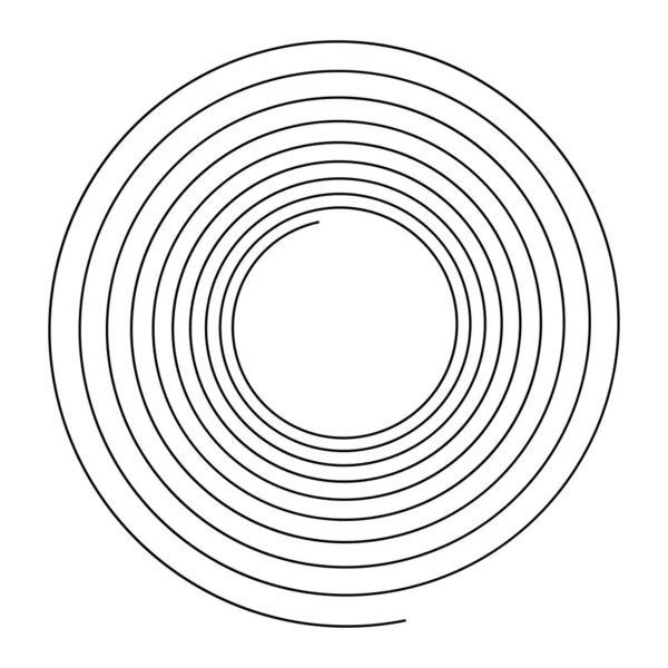 Spiral Swirl Twirl Volute Design Element Λεπτές Γραμμές Κυκλικό Κυρτό — Διανυσματικό Αρχείο