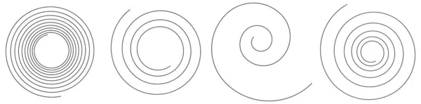 Espiral Remolino Giro Elemento Diseño Voluta Con Líneas Delgadas Elemento — Vector de stock