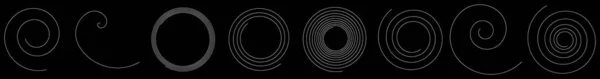 Спіральний Вихровий Вихровий Ємний Елемент Дизайну Тонкими Лініями Елемент Кругової — стоковий вектор