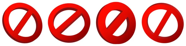 Kein Einlass Kein Eintrittsschild Verbot Beschränkung Verkehrszeichen Stock Vector Illustration — Stockvektor