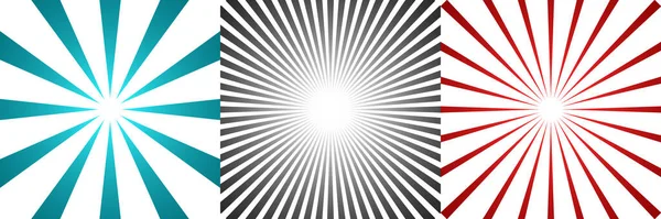 Estallido Rayos Sol Rayos Radial Radiating Lines Vector Stock Vector — Vector de stock