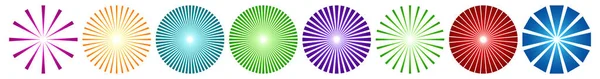Звездные Вспышки Солнечные Лучи Лучи Радиальные Излучающие Линии Вектор Вектор — стоковый вектор