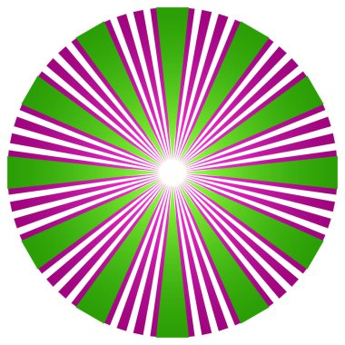 Üst üste binen telleri olan soyut çember geometrik tasarım elemanı. Dairesel, radyal, ışıyan çizgiler tasarım şekli - stok vektör illüstrasyonu, klip- sanat grafikleri