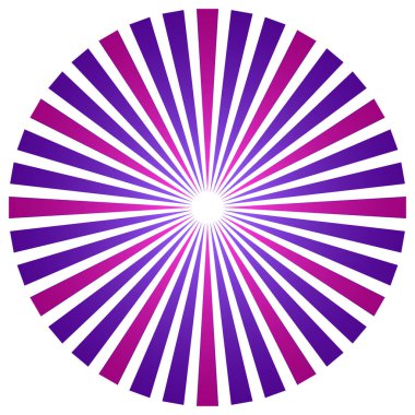 Üst üste binen telleri olan soyut çember geometrik tasarım elemanı. Dairesel, radyal, ışıyan çizgiler tasarım şekli - stok vektör illüstrasyonu, klip- sanat grafikleri