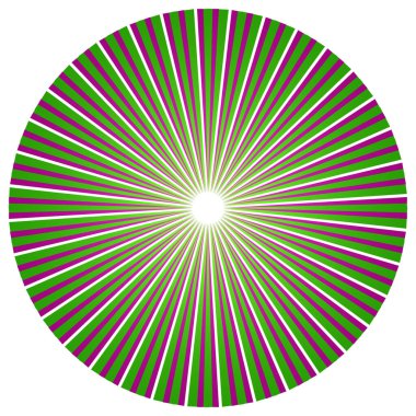 Üst üste binen telleri olan soyut çember geometrik tasarım elemanı. Dairesel, radyal, ışıyan çizgiler tasarım şekli - stok vektör illüstrasyonu, klip- sanat grafikleri
