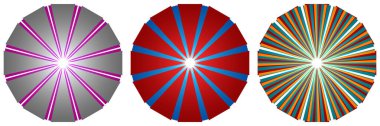 Üst üste binen telleri olan soyut daireler geometrik tasarım elementi. Dairesel, radyal, ışıyan çizgiler tasarım şekli - stok vektör illüstrasyonu, klip- sanat grafikleri