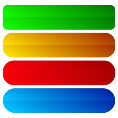 Basit geometrik düğme, pankart, plaket şekli, tasarım elemanı vektörü. Boş, boş dikdörtgen etiketi, etiket - stok vektör illüstrasyonu, klip- sanat grafikleri