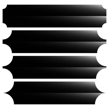 Basit geometrik düğme, pankart, plaket şekli, tasarım elemanı vektörü. Boş, boş dikdörtgen etiketi, etiket - stok vektör illüstrasyonu, klip- sanat grafikleri