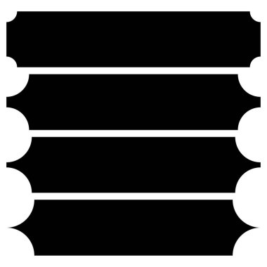 Basit geometrik düğme, pankart, plaket şekli, tasarım elemanı vektörü. Boş, boş dikdörtgen etiketi, etiket - stok vektör illüstrasyonu, klip- sanat grafikleri