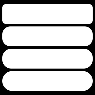 Basit geometrik düğme, pankart, plaket şekli, tasarım elemanı vektörü. Boş, boş dikdörtgen etiketi, etiket - stok vektör illüstrasyonu, klip- sanat grafikleri