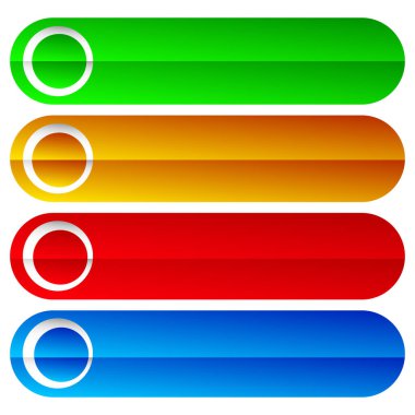 Basit geometrik düğme, pankart, plaket şekli, tasarım elemanı vektörü. Boş, boş dikdörtgen etiketi, etiket - stok vektör illüstrasyonu, klip- sanat grafikleri