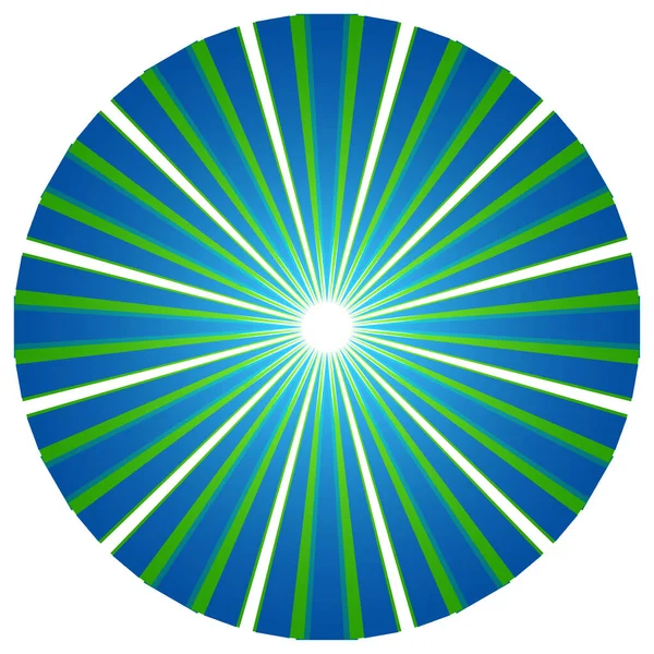 Cercle Abstrait Avec Des Rayons Superposés Élément Conception Géométrique Conception — Image vectorielle