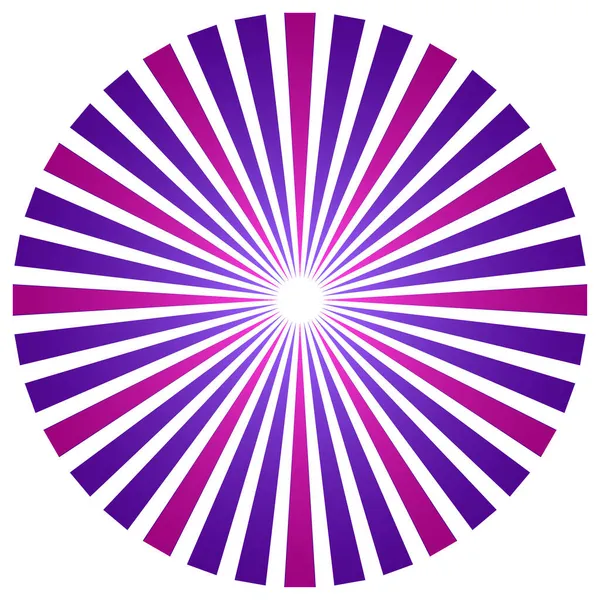 Abstracte Cirkel Met Overlappende Spaken Geometrisch Design Element Cirkelvormige Radiale — Stockvector