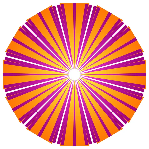 Абстрактный Круг Перекрывающимися Спицами Геометрический Элемент Дизайна Круглая Радиальная Излучающая — стоковый вектор