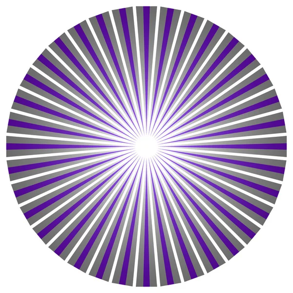 Abstrakter Kreis Mit Überlappenden Speichen Geometrisches Gestaltungselement Kreisförmige Radiale Strahlende — Stockvektor