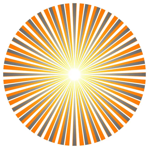 Абстрактный Круг Перекрывающимися Спицами Геометрический Элемент Дизайна Круглая Радиальная Излучающая — стоковый вектор