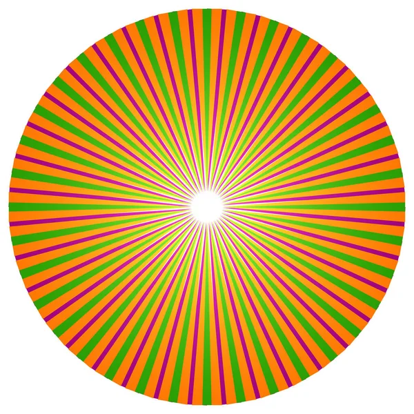 Abstraktní Kruh Překrývajícími Paprsky Geometrického Konstrukčního Prvku Kruhový Radiální Vyzařující — Stockový vektor