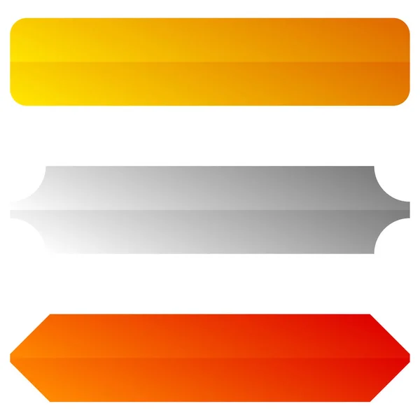 Jednoduché Geometrické Tlačítko Banner Tvar Plakety Vektor Designového Prvku Prázdná — Stockový vektor