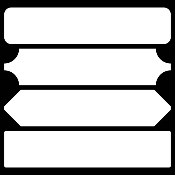 Botón Geométrico Simple Bandera Forma Placa Vector Elemento Diseño Etiqueta — Archivo Imágenes Vectoriales