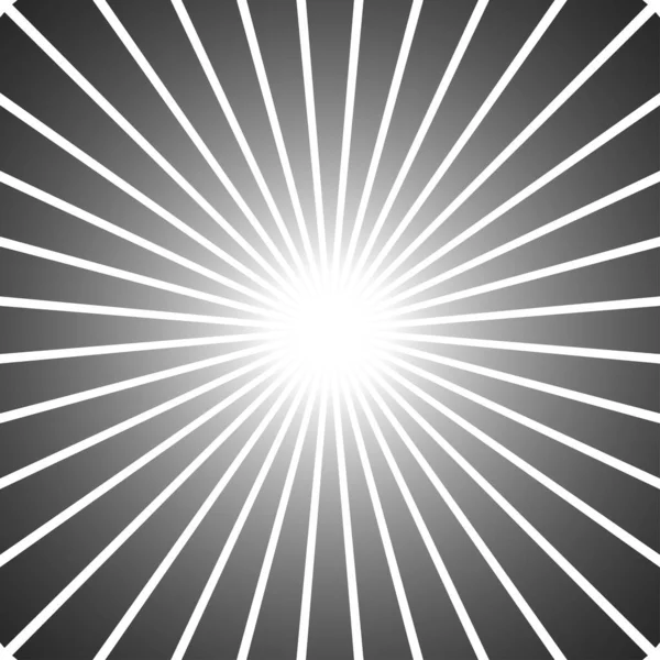 Starburst Sonnenstrahl Strahlen Radiale Strahlende Linien Vektor Stock Vektor Illustration — Stockvektor