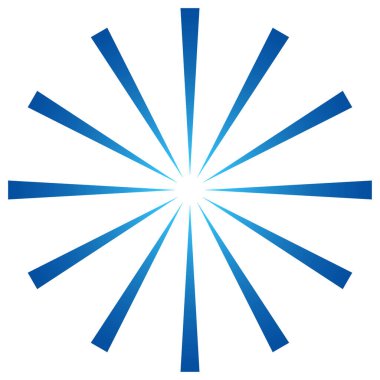 Yıldız patlaması, güneş patlaması ışınları, ışınlar. Radikal, yayılan doğrular vektörü - stok vektör illüstrasyonu, klip- sanat grafikleri