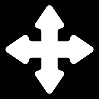 4 yönlü oklar, işaretçiler, imleç şekilleri - stok vektör illüstrasyonu, klip sanatları grafikleri