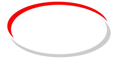 Oval, elips boş, boş dairesel pankart şekli. Oval, elips çerçeve, sınır - stok vektör illüstrasyonu, klip- sanat grafikleri