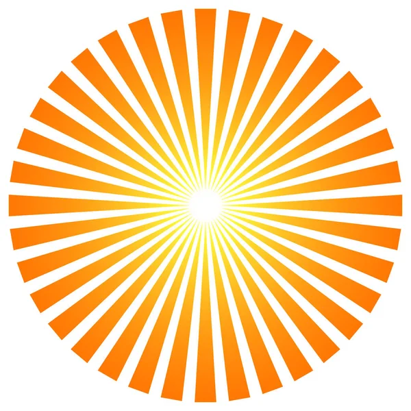 Estallido Rayos Sol Rayos Radial Radiating Lines Vector Stock Vector — Vector de stock