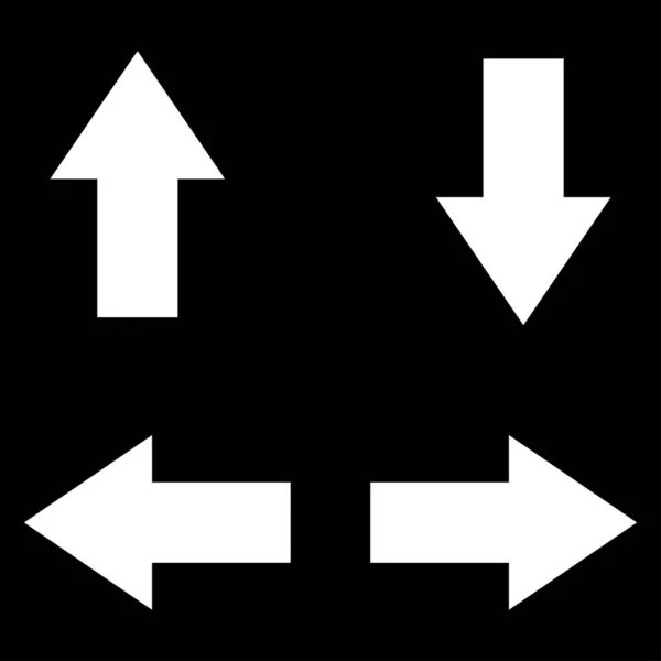四向箭头 光标形状 鱼群矢量图解 剪贴画 — 图库矢量图片