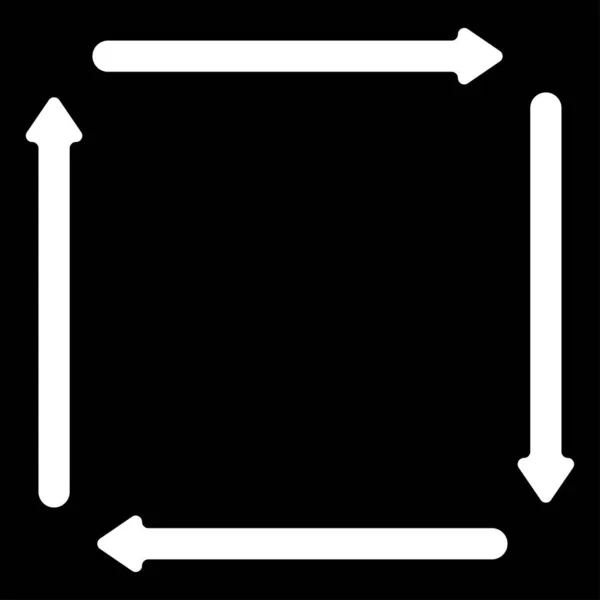 4ウェイ矢印 ポインタ カーソル形状 ストックベクトルイラスト クリップアートグラフィック — ストックベクタ