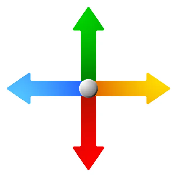 Way Arrows Pointers Cursors Shapes Stock Vector Illustration Clip Art — Stock Vector