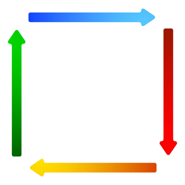 4-х сторонние стрелки, указатели, курсоры - инвентарная иллюстрация, клип-арт графика