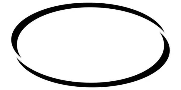 椭圆形 椭圆空 空白圆形横幅形状 椭圆形 椭圆框 边框矢量插图 剪贴画 — 图库矢量图片