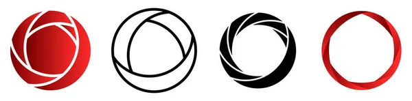 Gráfico Abstrato Circular Ícone Círculo Segmentado Design Espiral Cíclica Redemoinho —  Vetores de Stock