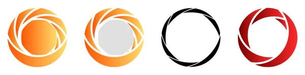 円抽象グラフィック セグメント化されたサークルアイコン デザイン 螺旋状 渦巻き状 渦巻き状のグラフィック 株式ベクトル図 クリップアートグラフィック — ストックベクタ
