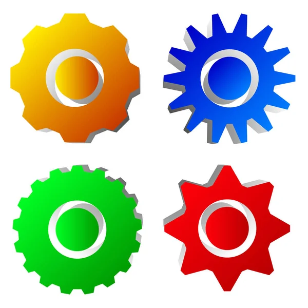 Gear Gearwheel Cogwheel Vector Icon Repair Maintanence Setup Hardware Concept — Stock Vector