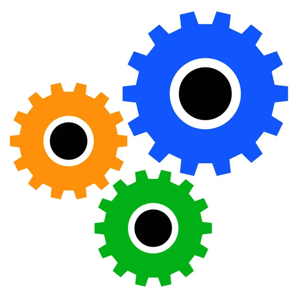 Gear Gearwheel Cogwheel Vector Icon Repair Maintanence Setup Hardware Concept — Stock Vector