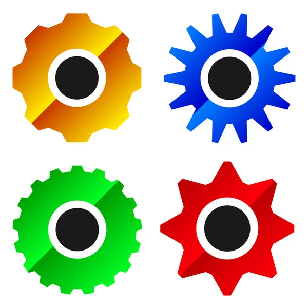 Gear Gearwheel Cogwheel Vector Icon Repair Maintanence Setup Hardware Concept — Stock Vector