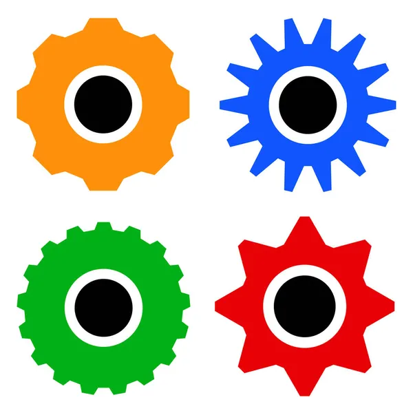 Gear Gearwheel Cogwheel Vector Icon Repair Maintanence Setup Hardware Concept — Stock Vector