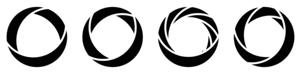 Circulaire Abstracte Grafische Weergave Gesegmenteerde Cirkel Pictogram Ontwerp Cyclische Spiraal — Stockvector
