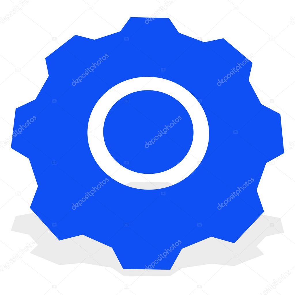 Gear, gearwheel, cogwheel vector icon. Repair, maintanence, setup and hardware concept icon - stock vector illustration, clip-art graphics